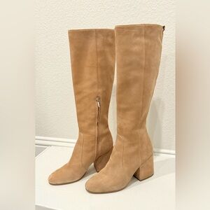 Sam Edelman Thora Knee High Suede Boots 
Tan Sz 8